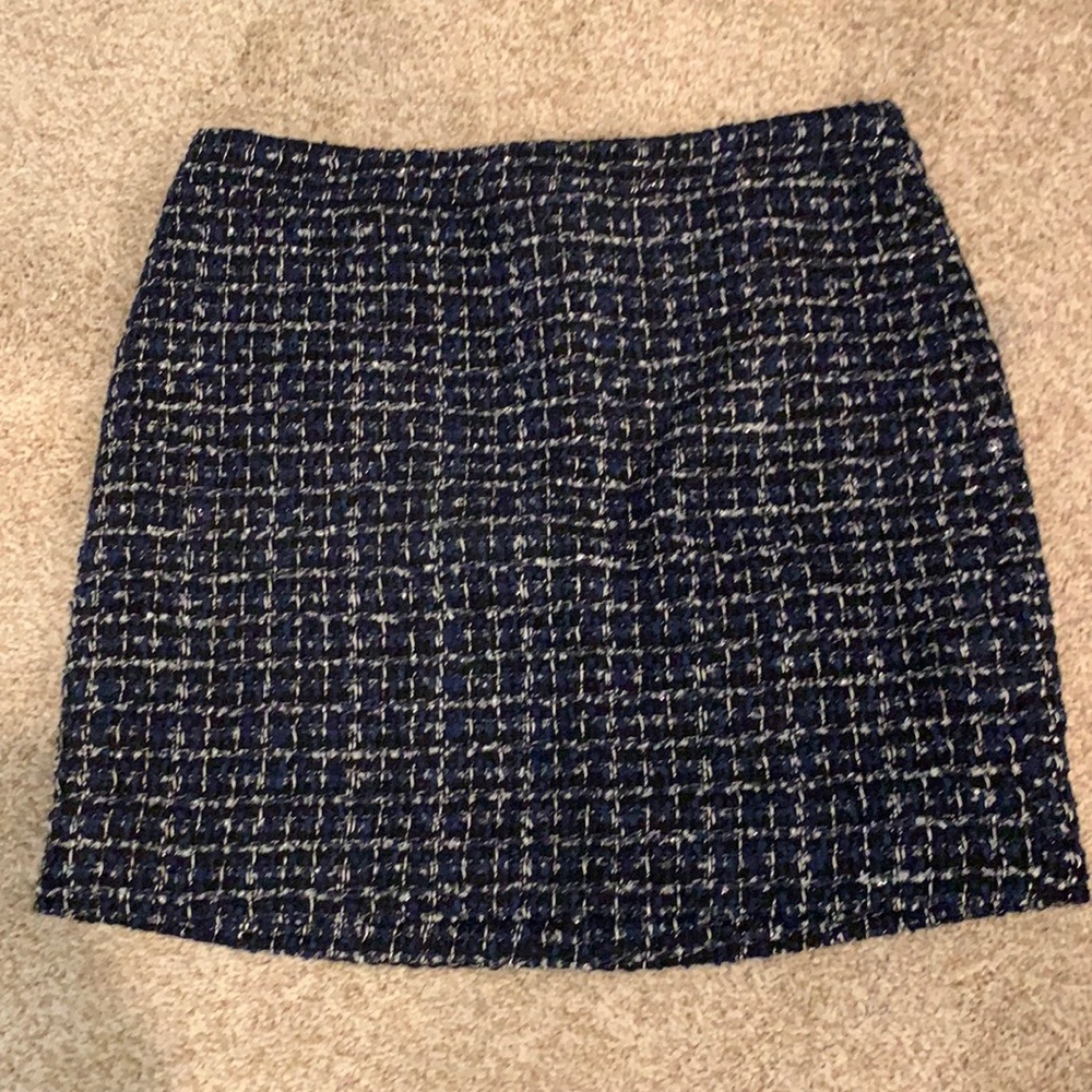 Blue jcrew mini skirt
